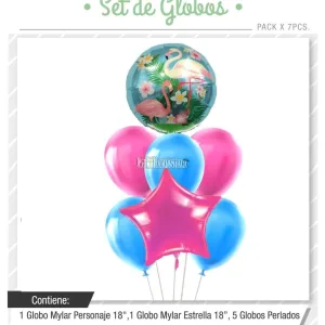 Set Globos FLAMENCO 7 Pcs