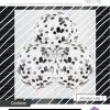 Globos con Confetti Redondo - Color NEGRO x3 Unidades