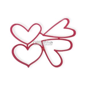Set Cortante Marcador Plástico Corazones Varios x4u