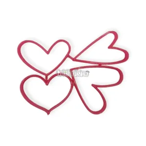 Set Cortante Marcador Plástico Corazones Varios x4u