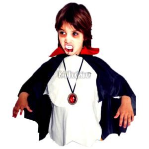 Set Disfraz Drácula Capa Yabot y Colgante para Niño Crosti