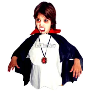 Set Disfraz Drácula Capa Yabot y Colgante para Niño Crosti