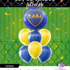 Set Globos BOCA JUNIORS 7 Pcs