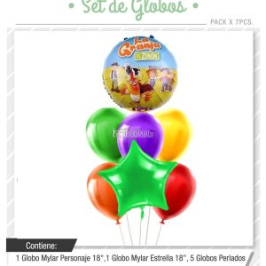 Set Globos LA GRANJA DE ZENON 7 Pcs
