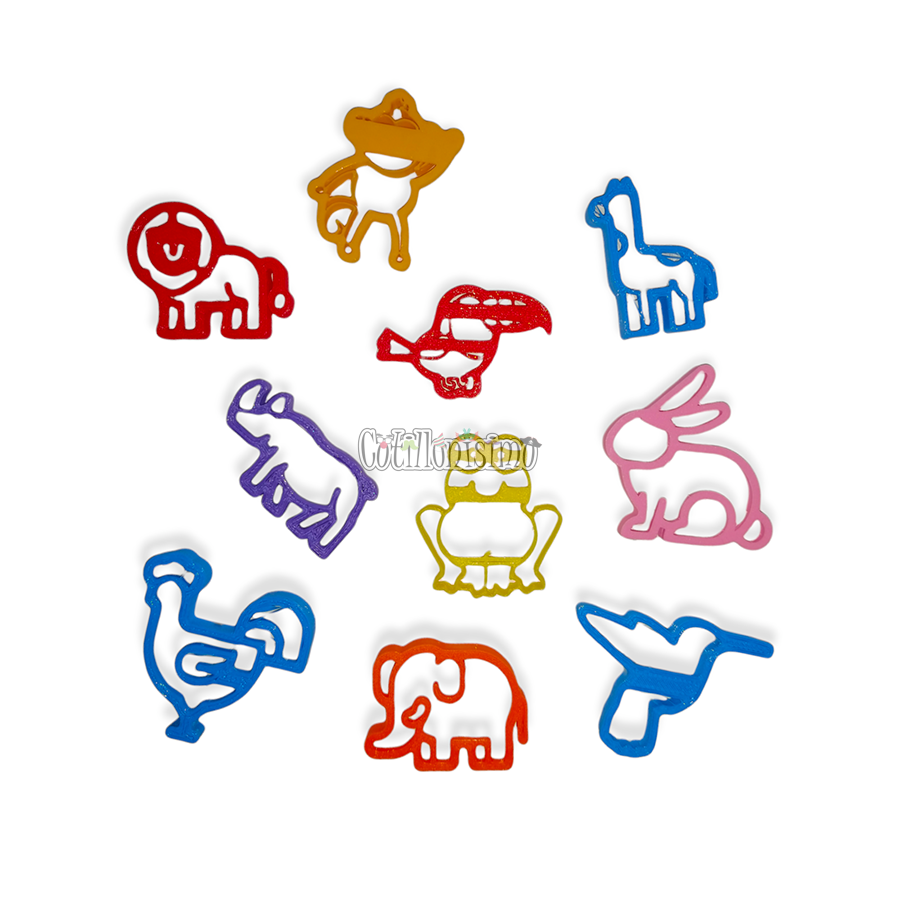 Set Mini Cortantes Animalitos Surtidos x10 Unidades