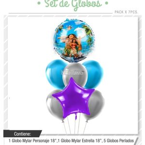 Set Globos MOANA 7 Pcs