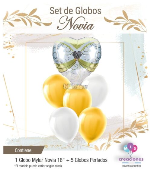Set Globos NOVIA 6 Pcs