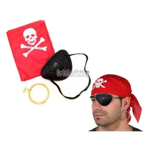 Set Pirata Parche Pañuelo Aro