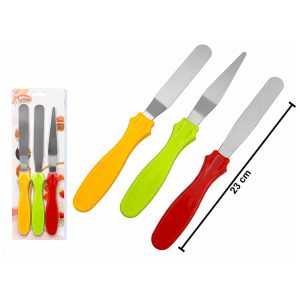 Set de Espátulas de Acero para Reposteria 22cm x3 Unidades