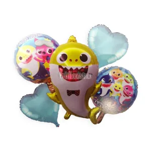 Set de Globos Metalizados Baby Shark Brooklyn 5 Piezas