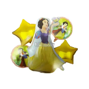 Set de Globos Metalizados Blancanieves 5 Piezas