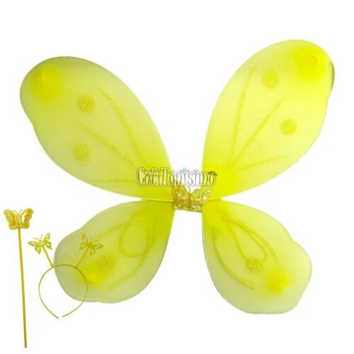 Set de Mariposa Color Amarillo M&MParty