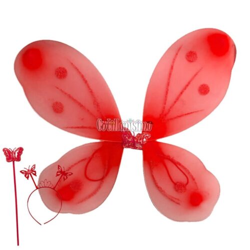 Set de Mariposa Color Rojo M&MParty