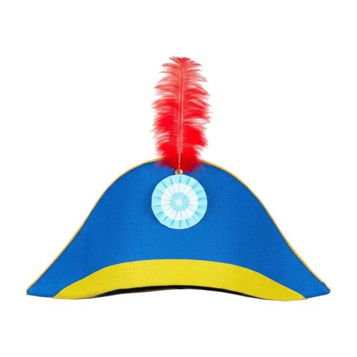 Sombrero Bicornio San Martín Jersey con Pluma (Amarillo)