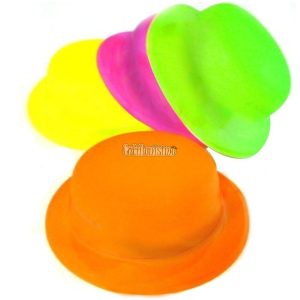 Sombrero Bombin PLASTICO LISO Colores Surtidos
