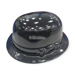 Sombrero Bombín Plástico Negro