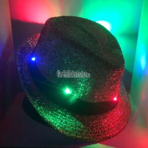 Sombrero Boucle Color Dorado (Led Multicolor)