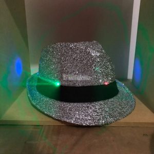 Sombrero Boucle Color Plateado (Led Multicolor) - Imagen 2
