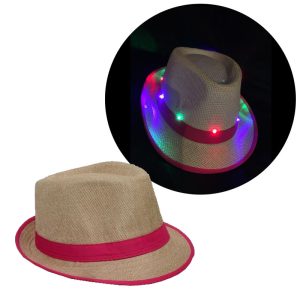 Sombrero Con Tira Fluo FUCSIA (LED Multicolor)