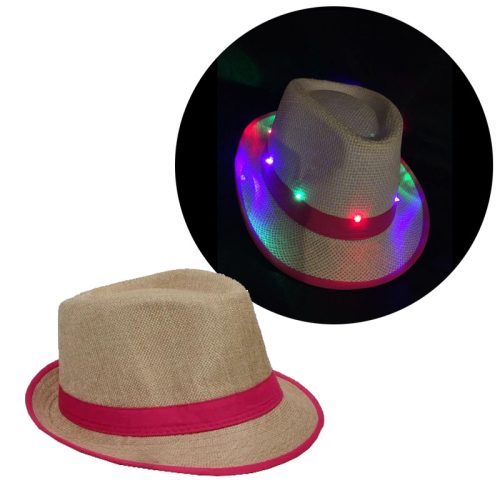 Sombrero Con Tira Fluo FUCSIA (LED Multicolor)