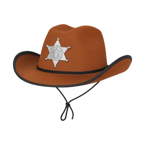 Sombrero Vaquero SHERIFF (MARRON)
