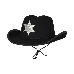 Sombrero Vaquero SHERIFF (NEGRO)