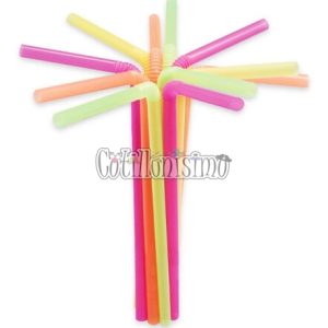 Sorbete Flexible FLUO Biodegradable - Multicolor x100 - Imagen 2