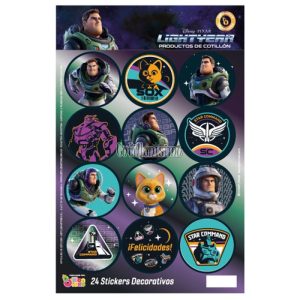 Sticker Autoadhesivo Buzz Lightyear x24 Unidades Licencia Oficial