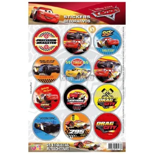 Stickers Autoadhesivos Cars x24 Unidades Licencia Oficial