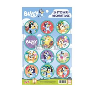 Stickers Autoadhesivos Bluey x24 Unidades Licencia Oficial