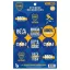 Stickers Autoadhesivos Boca Juniors x24 Unidades Licencia Oficial