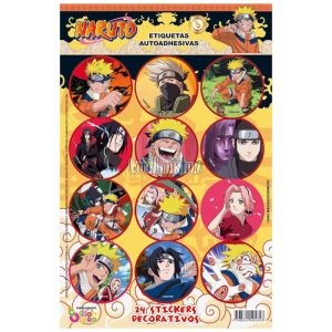 Stickers Autoadhesivos Naruto x24 Unidades Licencia Oficial