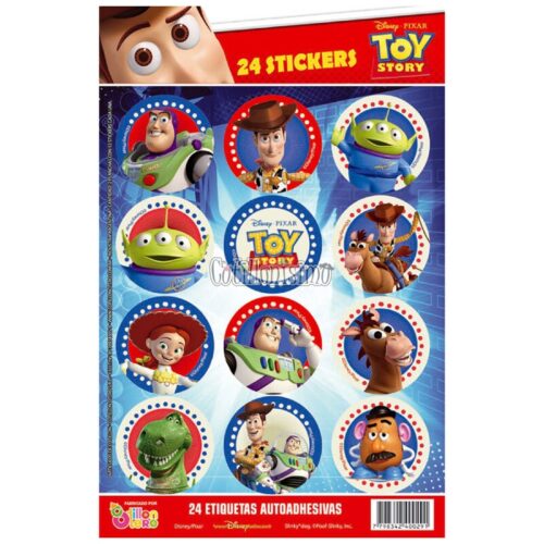 Stickers Autoadhesivos Toy Story x24 Unidades Licencia Oficial