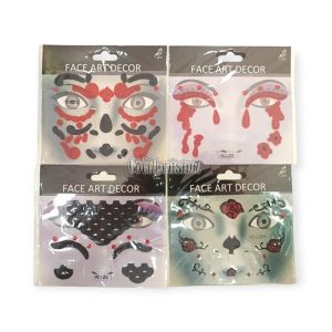 Tatuaje Temporario para la Cara Halloween con Glitter