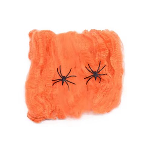 Tela de Araña Naranja Halloween