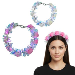 Alternative view of Tiara con Flores de Goma Eva Colores Surtidos (LED)