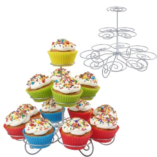 Torre Exhibidor para CUPCAKES 3 PISOS para 13 Unidades