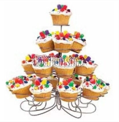 Torre Exhibidor para CUPCAKES 4 PISOS para 23 Unidades