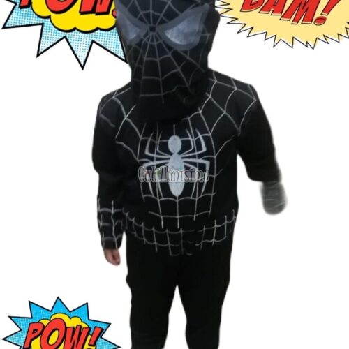Disfraz SPIDERMAN - HOMBRE ARAÑA NEGRO Talle 2 (Infantil)