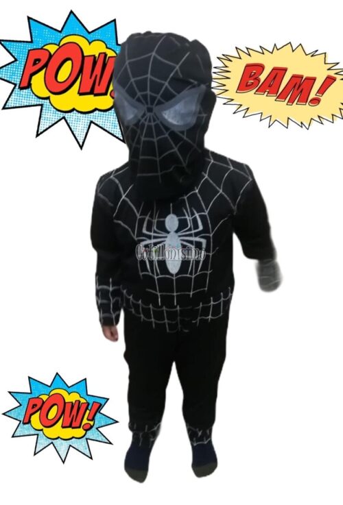 Disfraz SPIDERMAN - HOMBRE ARAÑA NEGRO Talle 2 (Infantil)