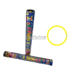 Tubo Pulseras Quimicas X 15 Unidades Color Amarillo Neon