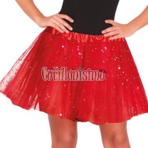 Pollera Tutú con Tul Color ROJO