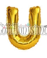Globo Letra Inflable U Dorada 40cm