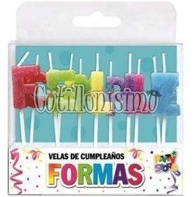 Vela Frase FELIZ CUMPLE Multicolor