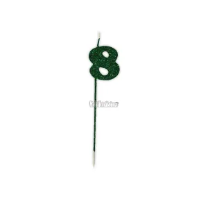 Vela Pinche Gibreada Nº8 Color Verde Oscuro