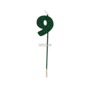 Vela Pinche Gibreada Nº9 Color Verde Oscuro