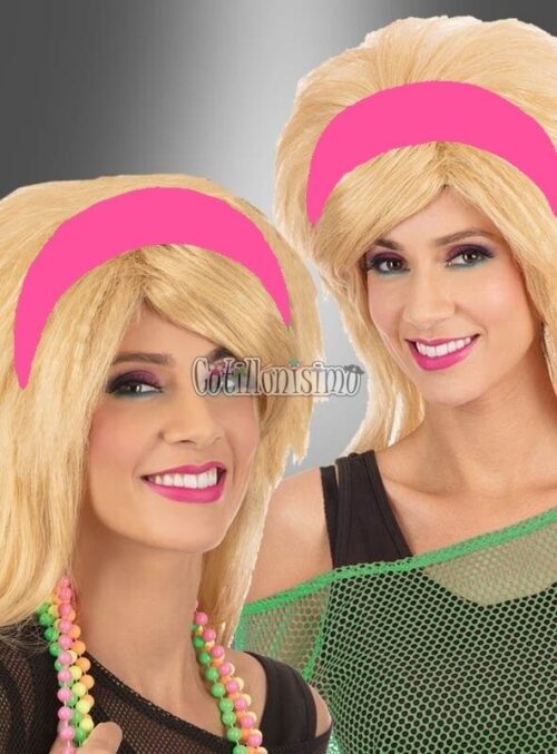 Vincha ROSA Elastica (FLUO) - Pack X10
