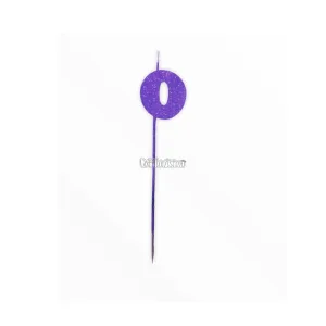 Vela Pinche Gibreada Nº0 Color Violeta