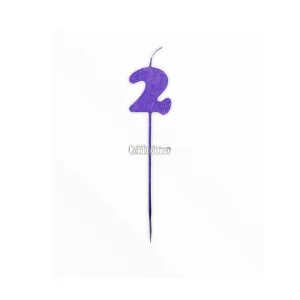 Vela Pinche Gibreada Nº2 Color Violeta