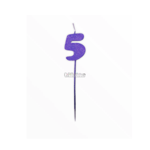 Vela Pinche Gibreada Nº5 Color Violeta